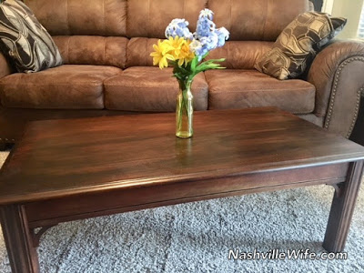 refinished coffee table