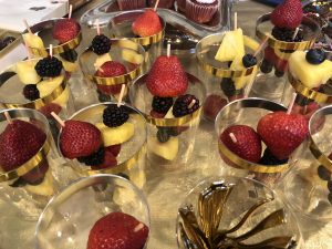 fruit kebobs in a cup 